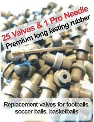 Sports Ball Repair 25 Valves 1 Pro Needle  Basketball, Soccerball, Volleyball+++