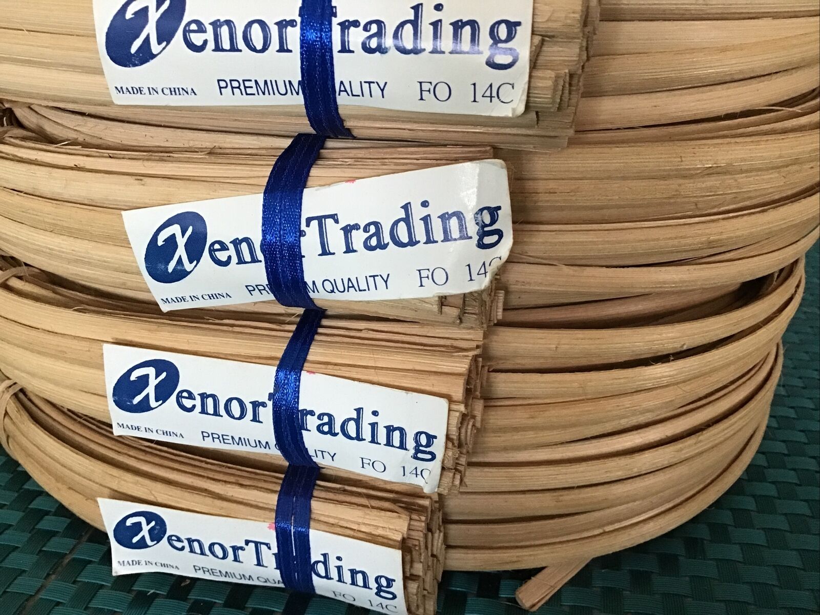 Lot Of 4 Xenor Trading Fo14c Flat Oval Approx. 1 Lb. Ea. Caning Weaving Basketry