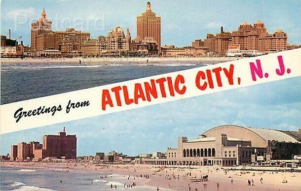 Nj, Atlantic City, New Jersey, Beach Front, Multi View, Colourpicture No. P20902