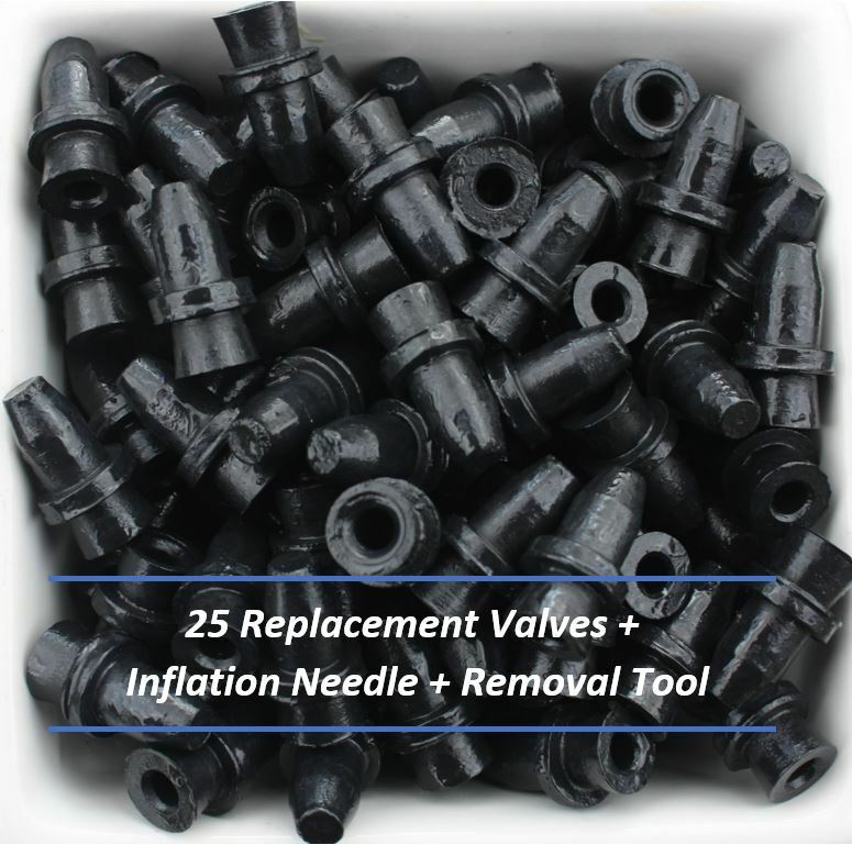 25 Inflation Valves For Basketball, Soccer Balls, Volleyballs + Removal Tool