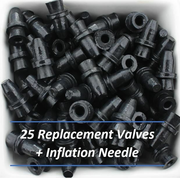 25 Pack Sport Ball Inflation Valves For Basketballs, Soccer Balls & Volleyballs