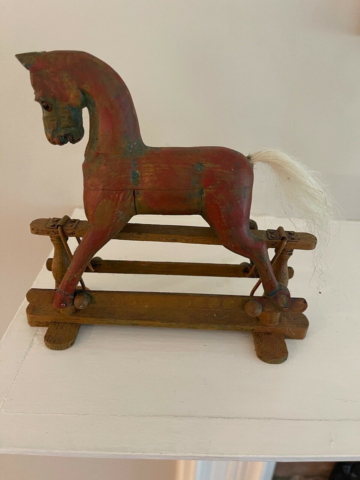 Antique Hand Made Wood Rocking Horse.