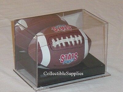 New Deluxe Mini Football Display Case Holder W/ Mirror