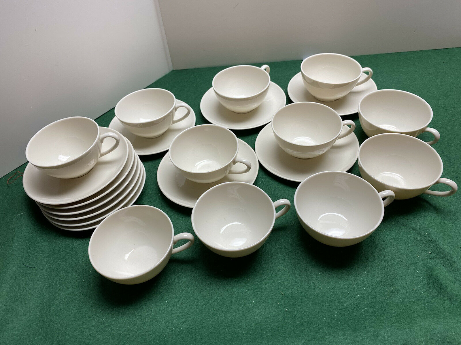 Pickard China Set Of 11 Cups And Saucers Never Used Unmarked From Factory