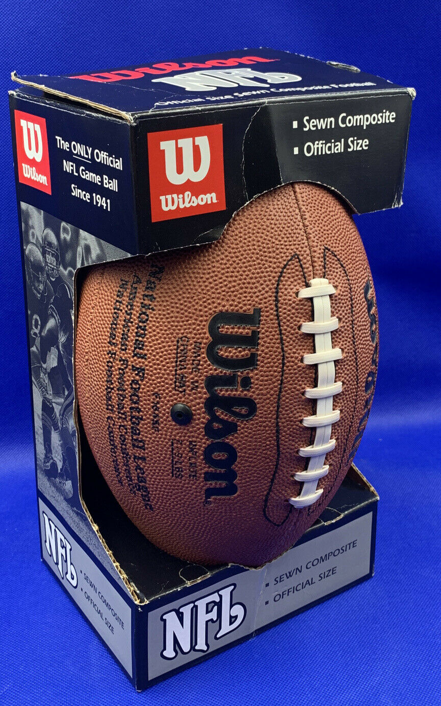 Vintage Wilson Nfl Official Size Sewn Composite Football F1645f In Original Box